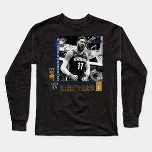 Jonas Valanciunas Paper Poster Long Sleeve T-Shirt